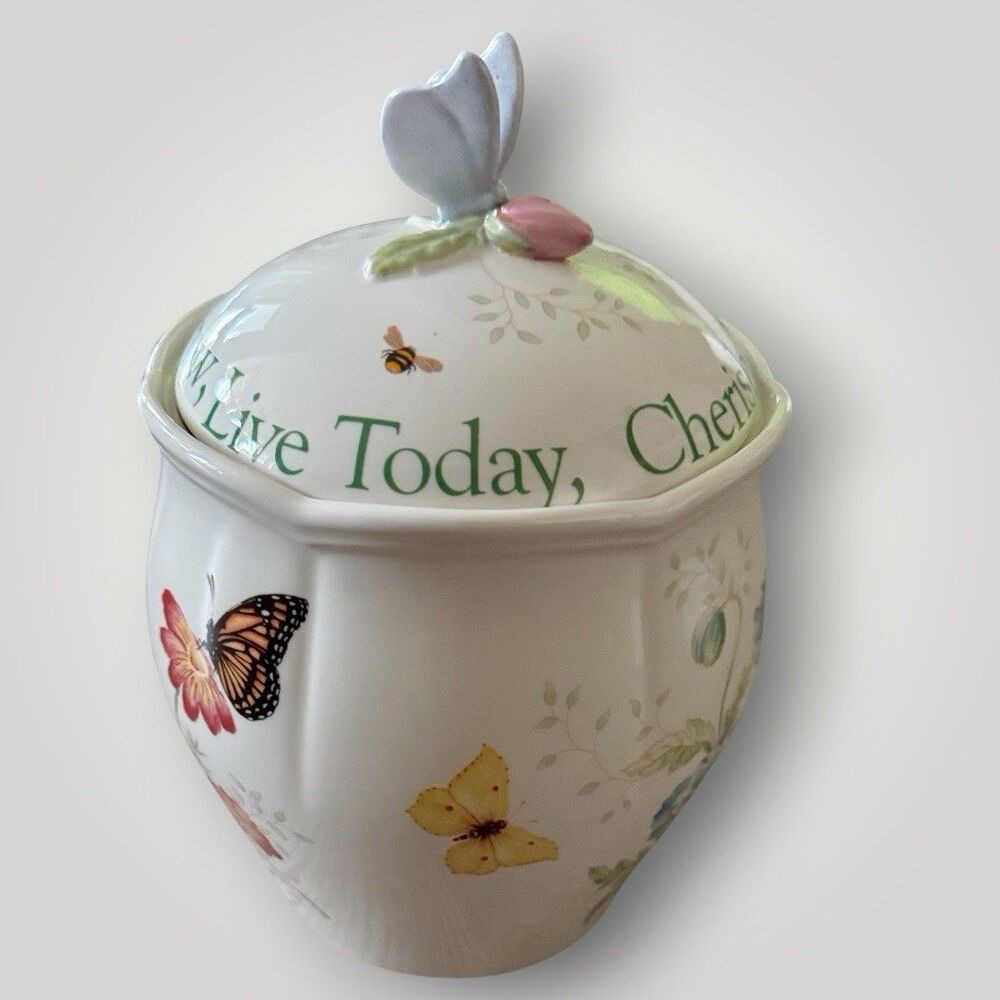 Rare Lenox American by Design Butterfly Meadow Cookie Jar